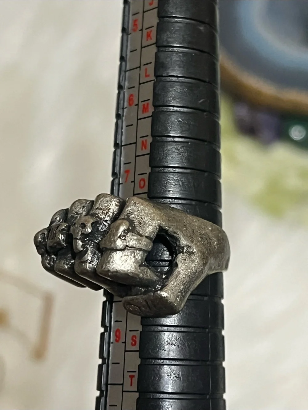 Biker Style Fist Ring